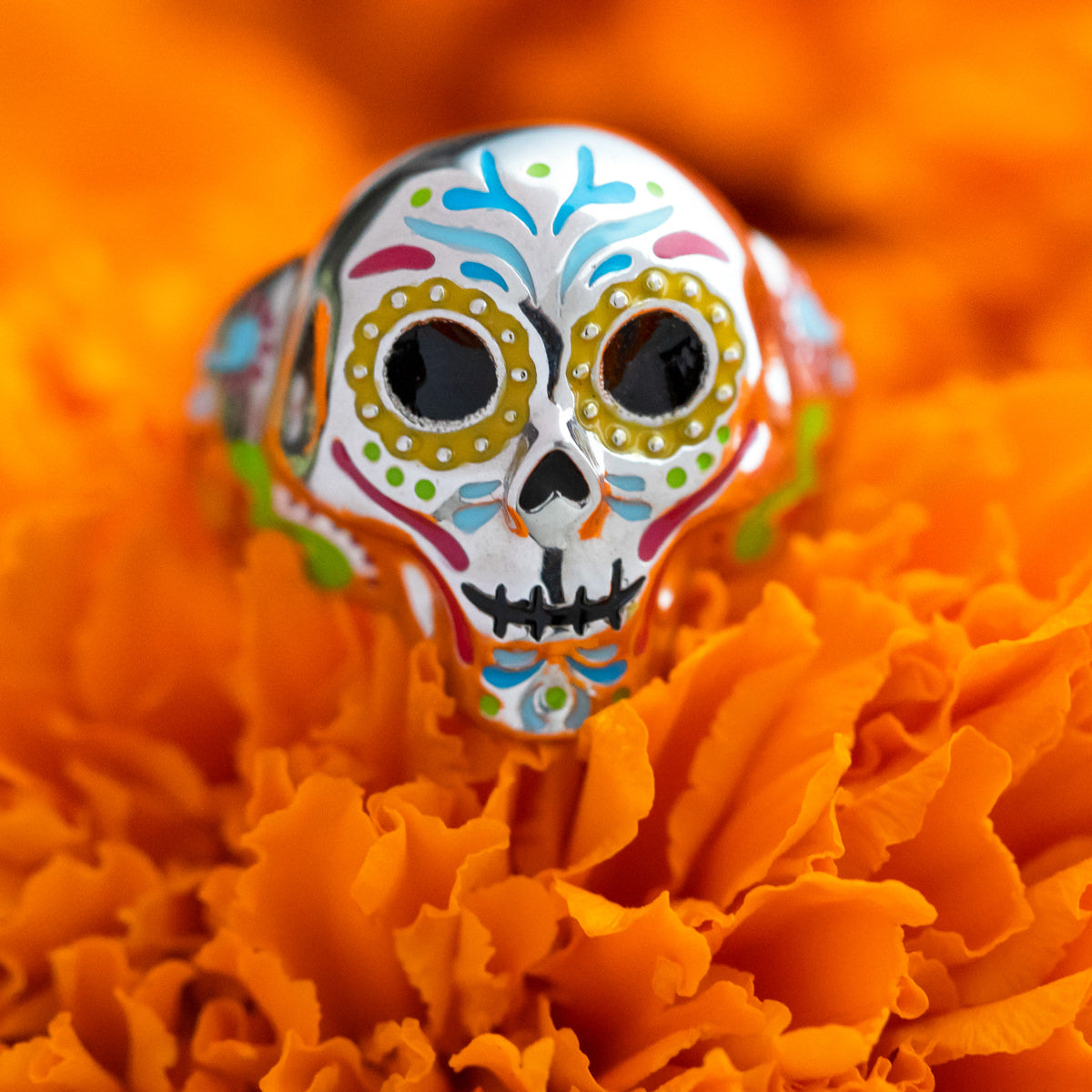 Pixar X RockLove COCO Enameled Calavera Ring - RockLove Jewelry