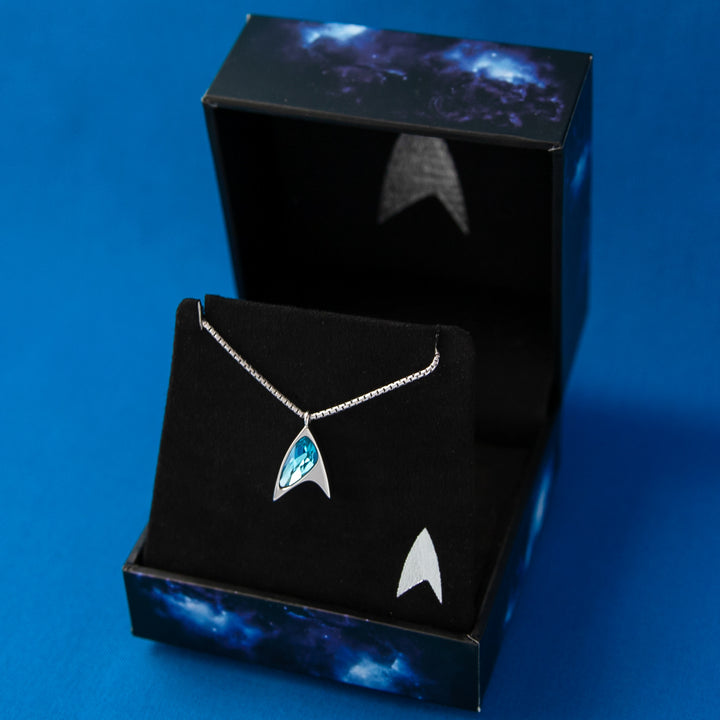 Star Trek X RockLove Blue Crystal Delta Pendant