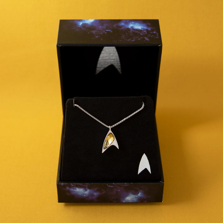 Star Trek X RockLove Yellow Crystal Delta Pendant