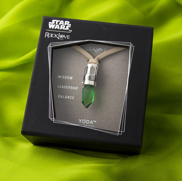 Star Wars X RockLove Yoda Kyber Crystal Necklace