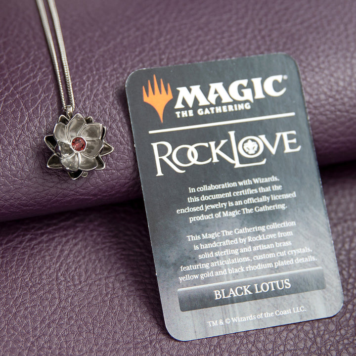 Magic: The Gathering X RockLove Black Lotus Crystal Necklace