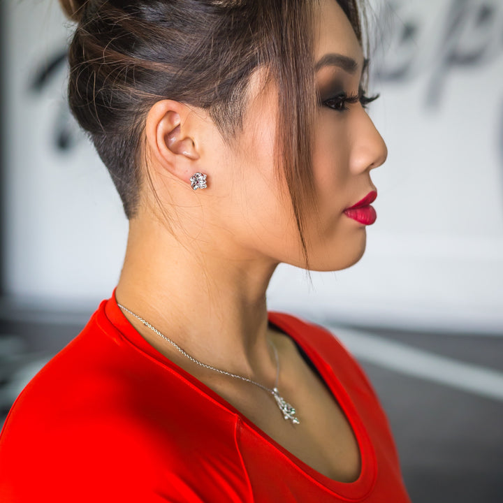 Disney X RockLove MULAN Plum Blossom Stud Earrings