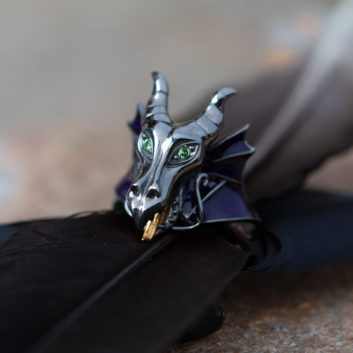 Disney X RockLove SLEEPING BEAUTY Maleficent Dragon Ring