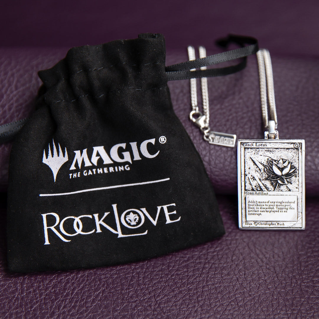 Magic: The Gathering X RockLove Black Lotus Miniature Card Necklace