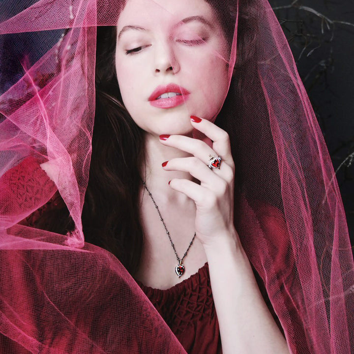 Disney X RockLove SNOW WHITE Dagger Heart Necklace