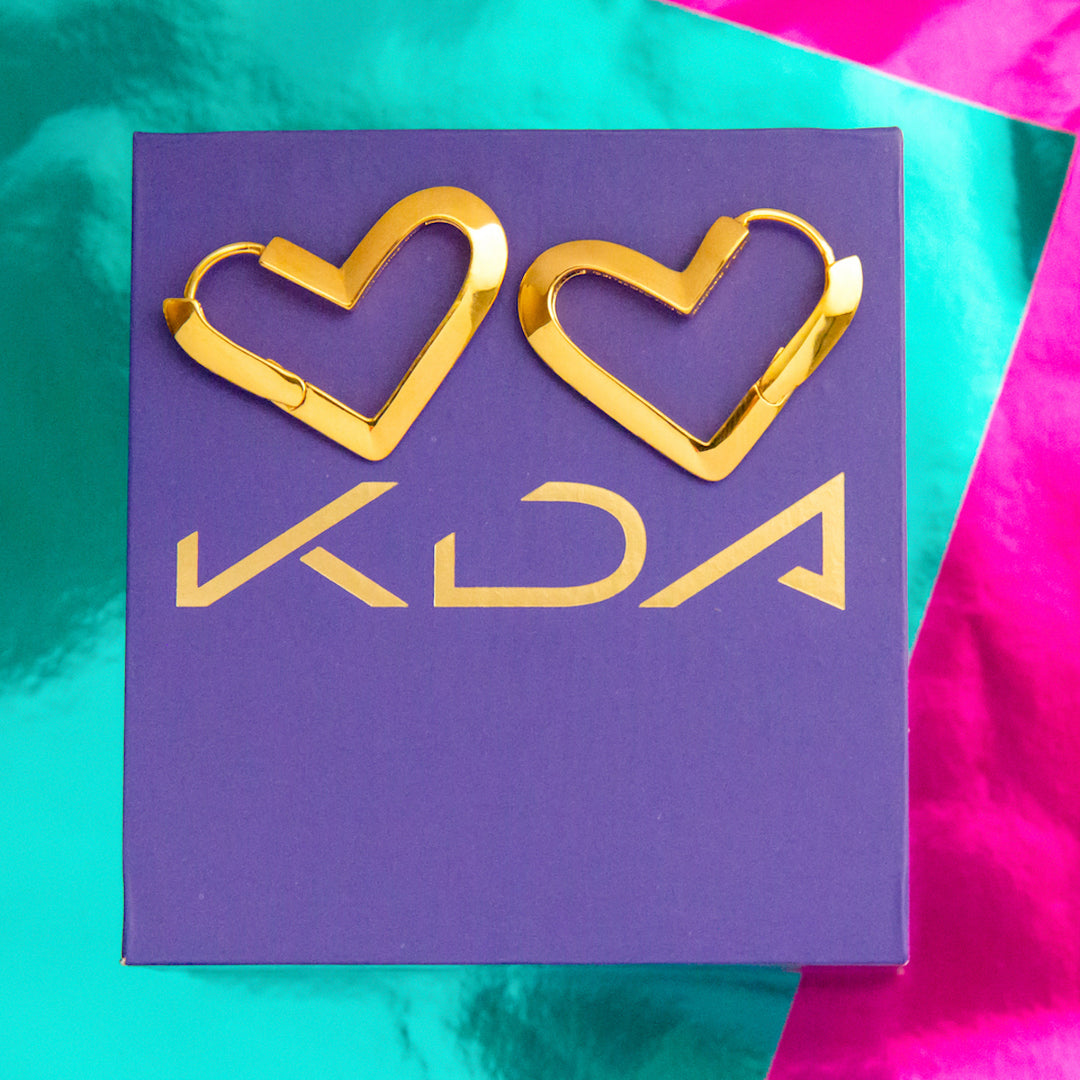 League of Legends X RockLove KDA Ahri Heart Hoop Earrings