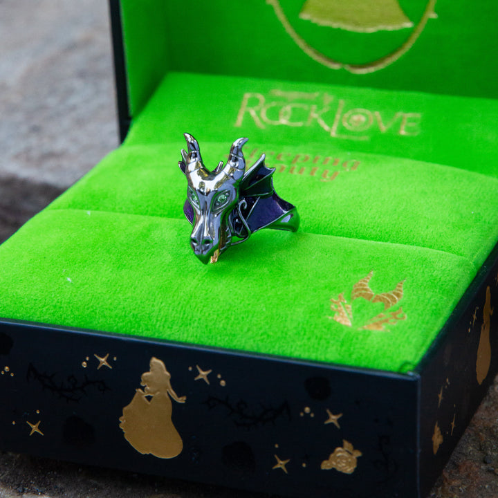Disney X RockLove SLEEPING BEAUTY Maleficent Dragon Ring