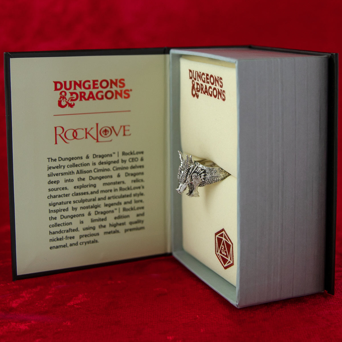 Dungeons and Dragons X RockLove Red Dragon Ring - RockLove Jewelry