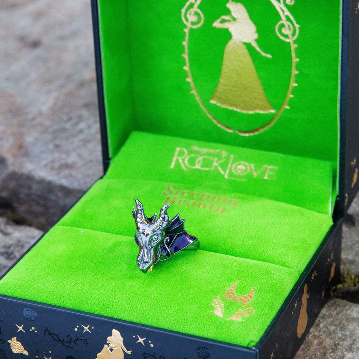 Disney X RockLove SLEEPING BEAUTY Maleficent Dragon Ring