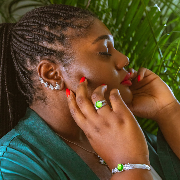 DC X RockLove POISON IVY Carved Ivy Ring