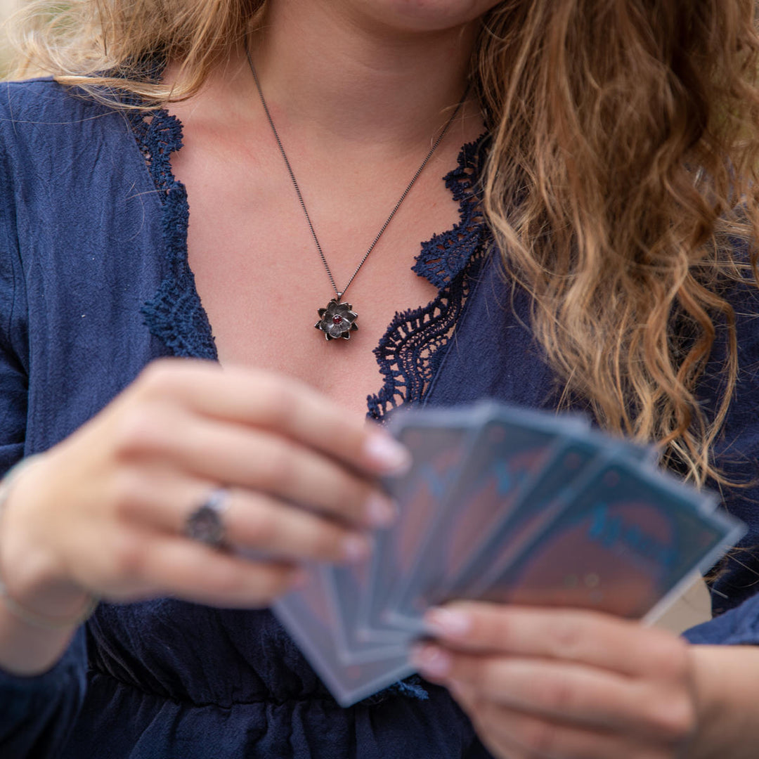 Magic: The Gathering X RockLove Black Lotus Crystal Necklace