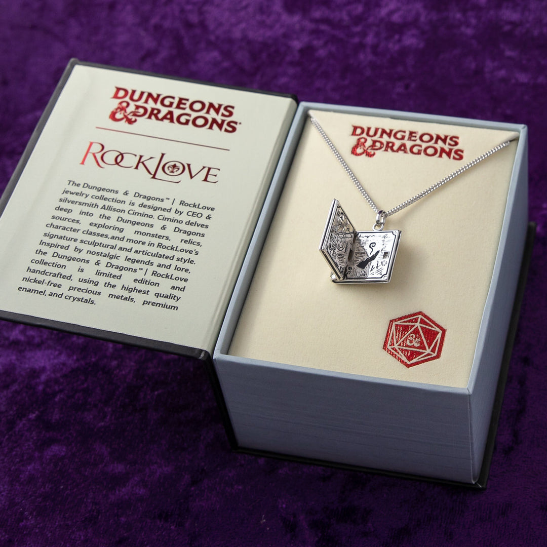 Dungeons and Dragons X RockLove Wizard Spell Book Necklace