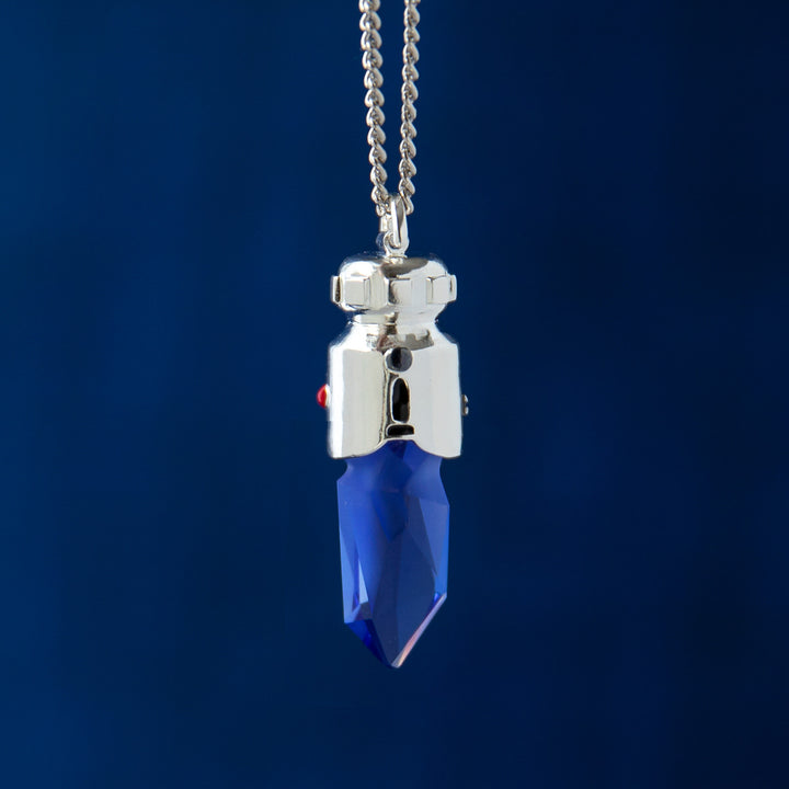 Star Wars X RockLove Padawan Ahsoka Tano Blue Kyber Crystal Necklace