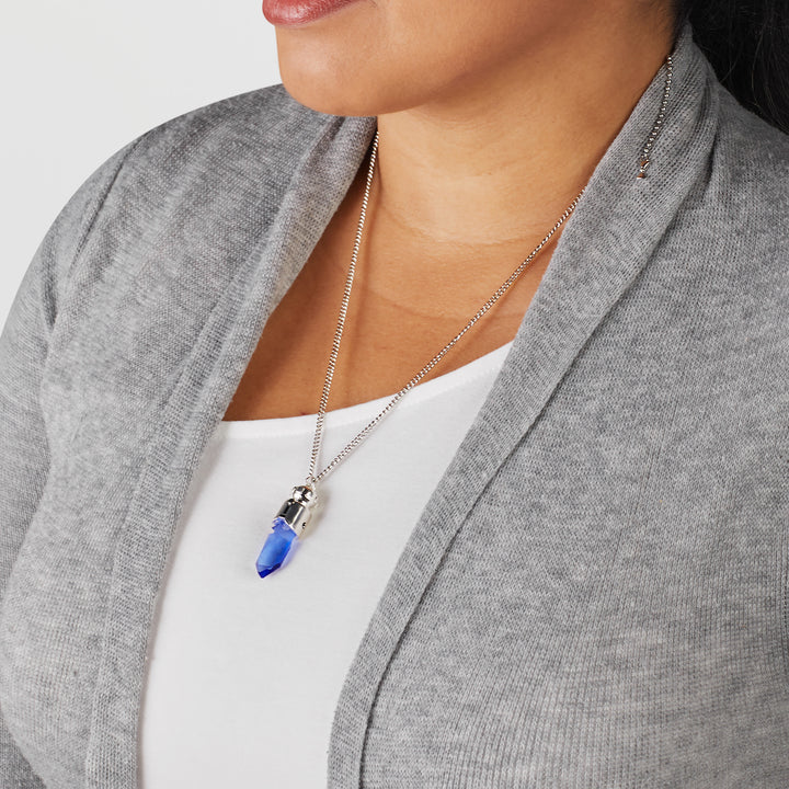 Star Wars X RockLove Padawan Ahsoka Tano Blue Kyber Crystal Necklace