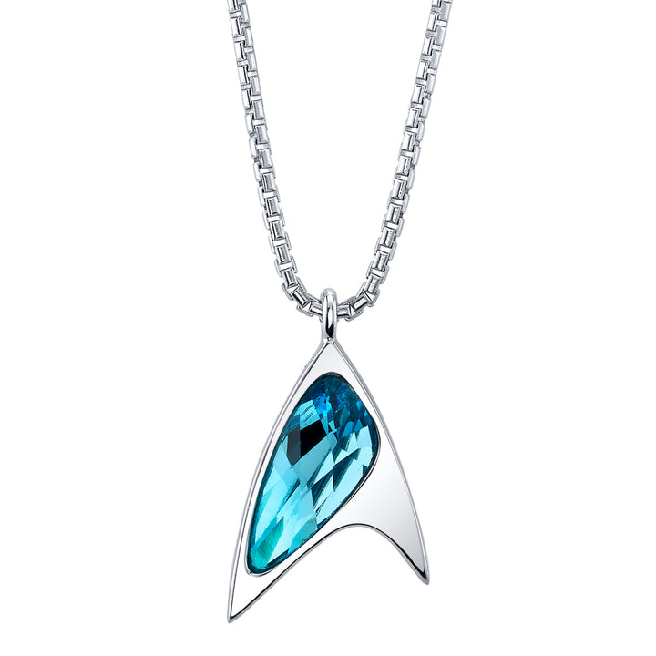 Star Trek X RockLove Blue Crystal Delta Pendant