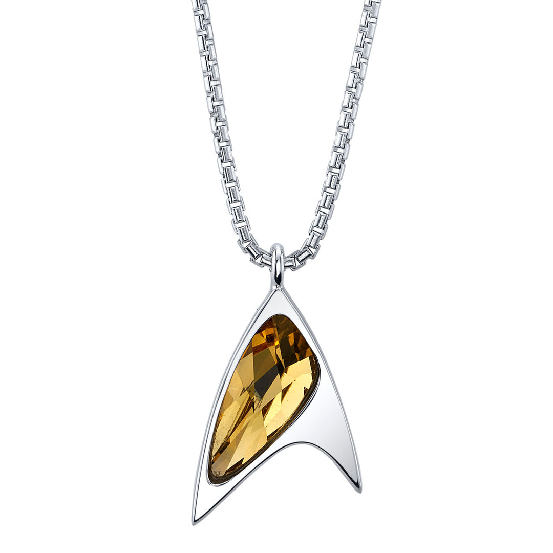 Star Trek X RockLove Yellow Crystal Delta Pendant